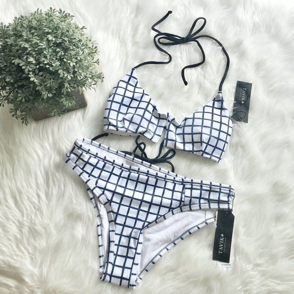 New with Tags Tavik + White Grid Bikini - Size XS